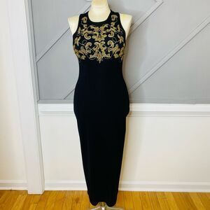 Carole‎ Little Vintage Dress Embroidered Sweater Knit Dress Women’s Size M